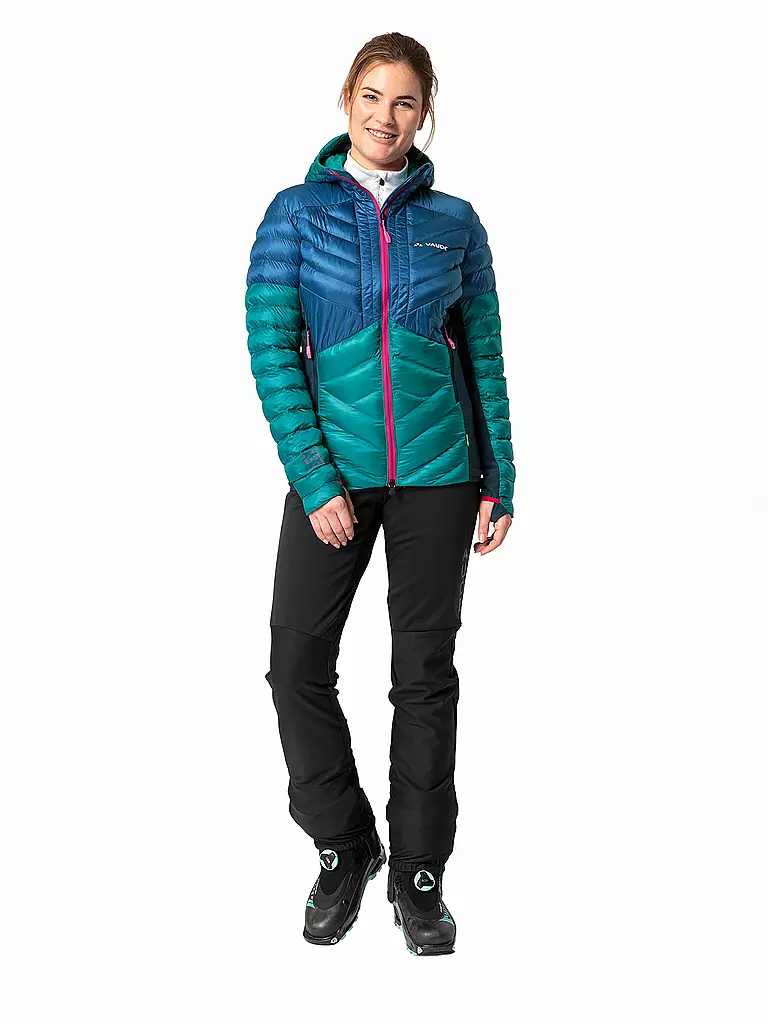 VAUDE | Damen Touren Hybridjacke Sesvenna Pro  Hoodie | dunkelblau