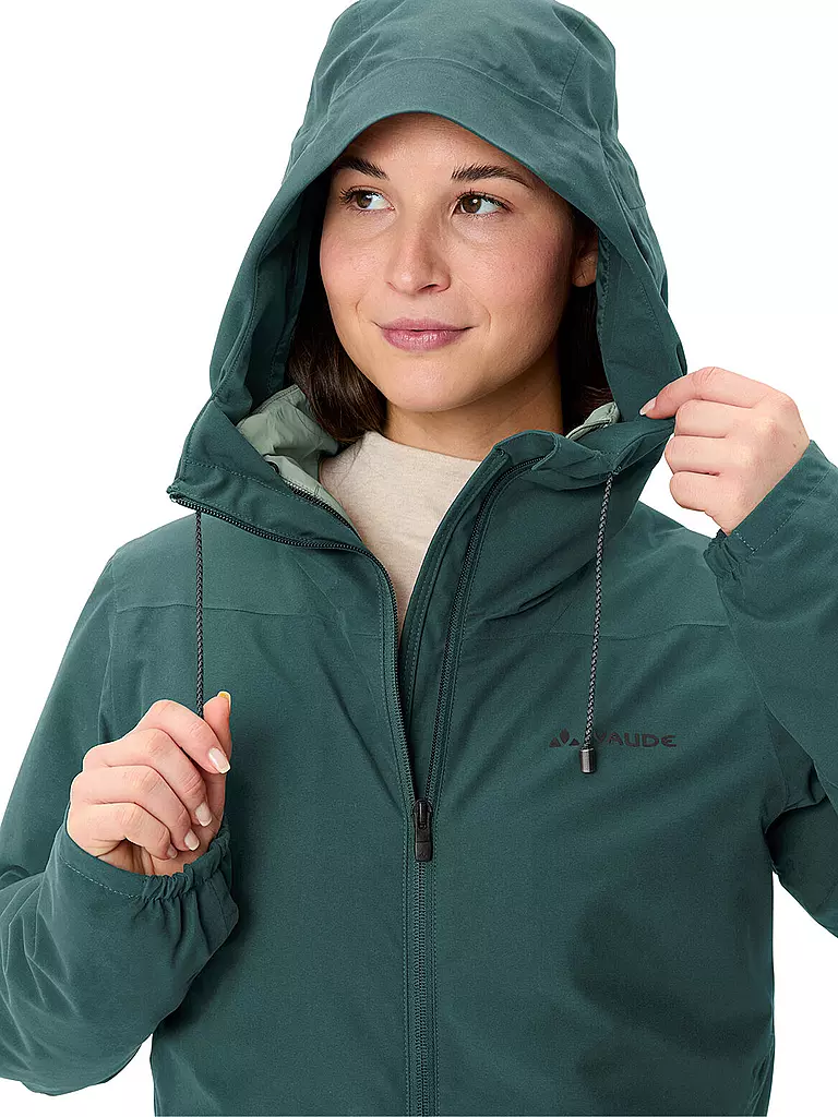 VAUDE | Damen Wanderjacke Mineo 3in1 Hoodie | dunkelgrün