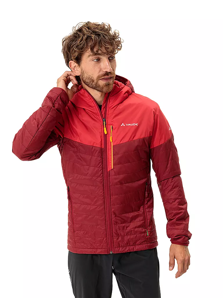 VAUDE | Herren Isolationsjacke Freney V Hoodie | dunkelrot