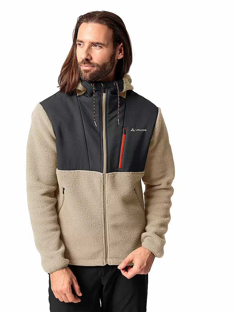 VAUDE | Herren Kapuzenjacke Manukau II Fleece Hoodie | beige