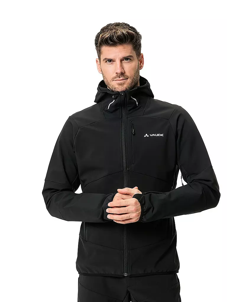 VAUDE | Herren Softshelljacke Larice  Hoodie | schwarz