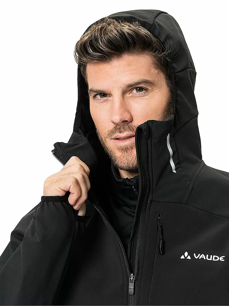 VAUDE | Herren Softshelljacke Larice  Hoodie | schwarz