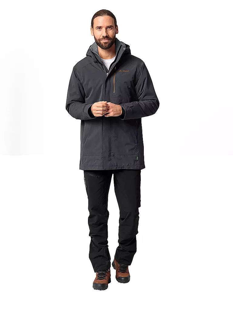 VAUDE | Herren Winterparka Idris II Wool 2L Hoodie | schwarz