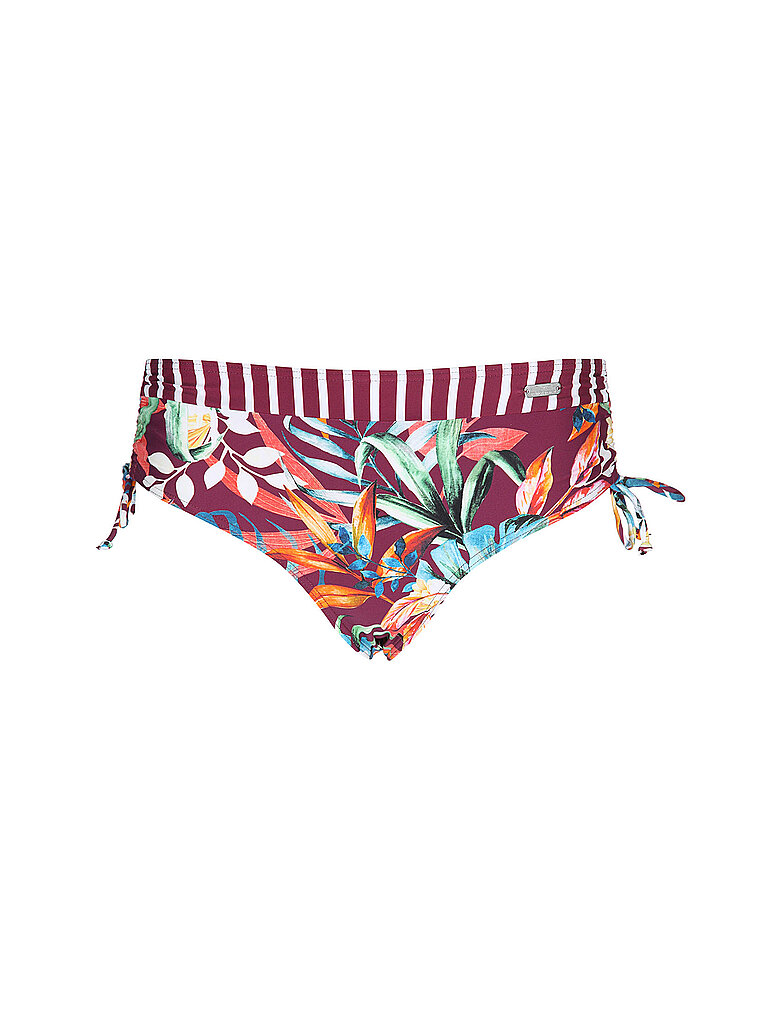 VENICE BEACH Bikinihose Higher Cut Floral Allover Dunkelrot