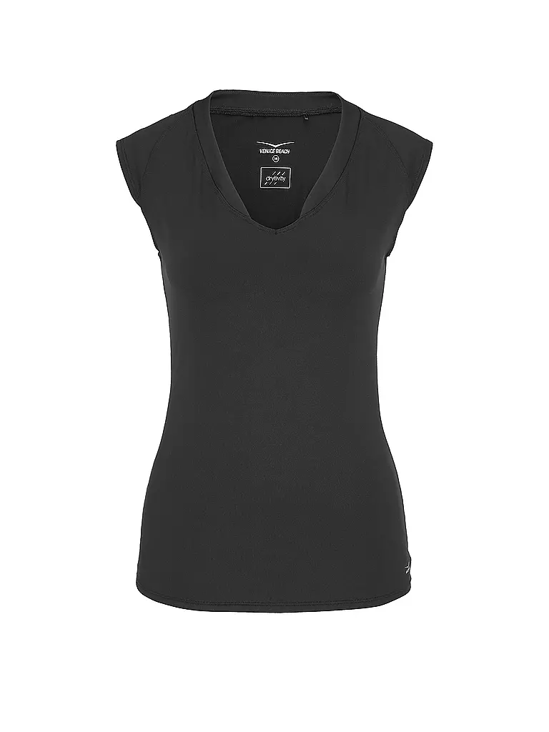 VENICE BEACH | Damen Fitnessshirt Eleam | schwarz