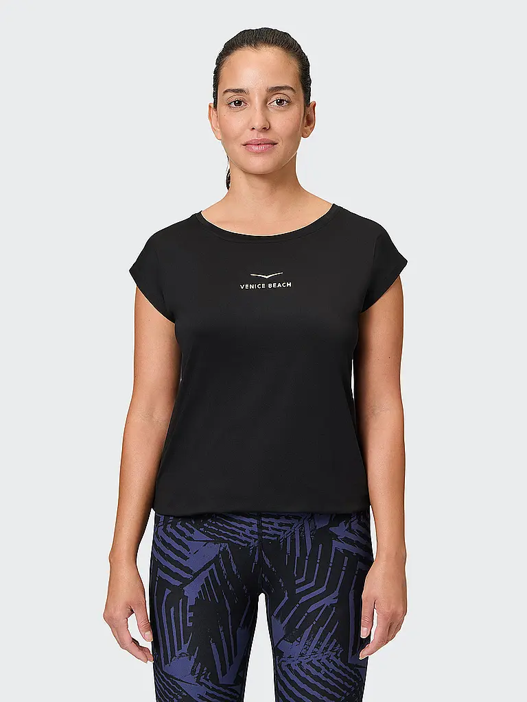 VENICE BEACH | Damen Fitnessshirt Wonder | schwarz
