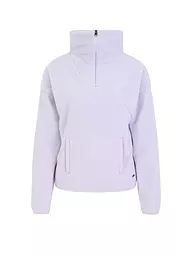 VENICE BEACH | Damen Fitnesssweater Abby mit Zip Teddyfleece | lila