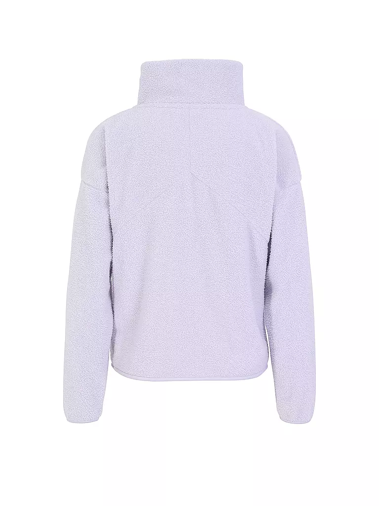 VENICE BEACH | Damen Fitnesssweater Abby mit Zip Teddyfleece | lila