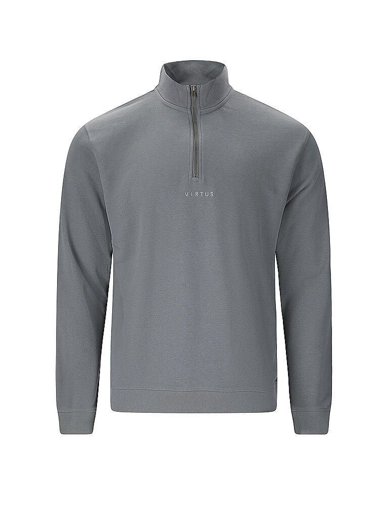 VIRTUS Sweater French-Terry Half Zip Grau