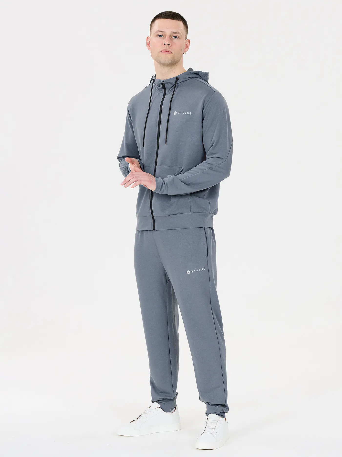 VIRTUS | Herren Kapuzenjacke Brent | grau