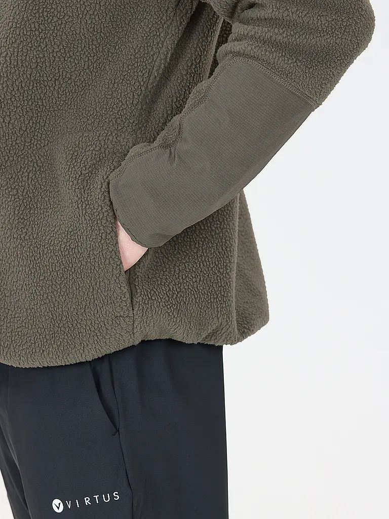 VIRTUS | Herren Sweater Fleece 1/2 Zip | Dunkelgrün