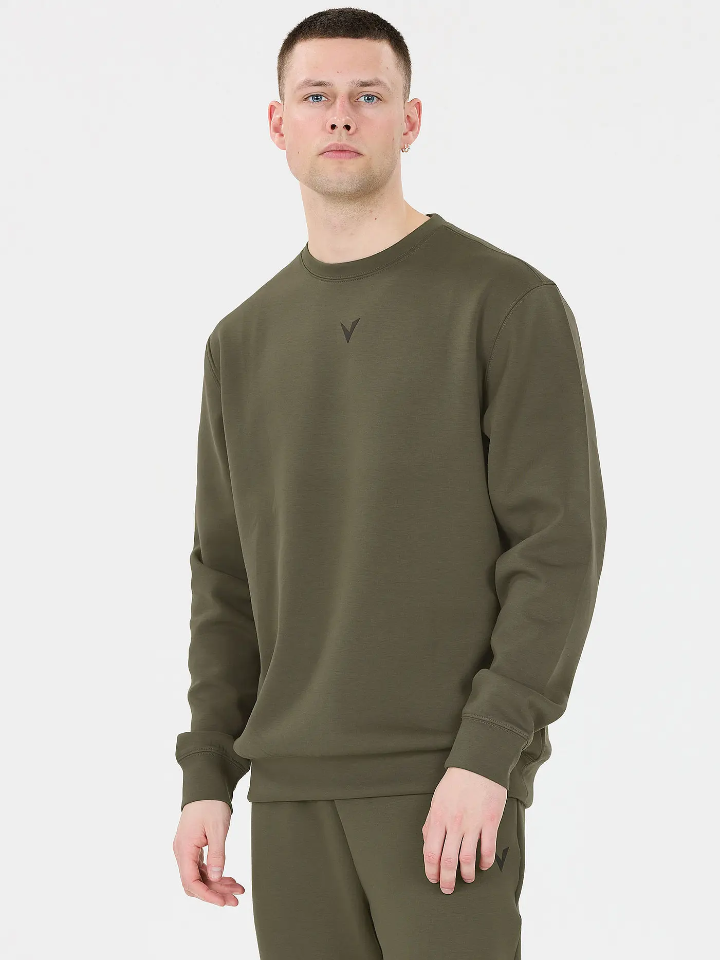 VIRTUS | Herren Sweater Taro Crew | dunkelgrün
