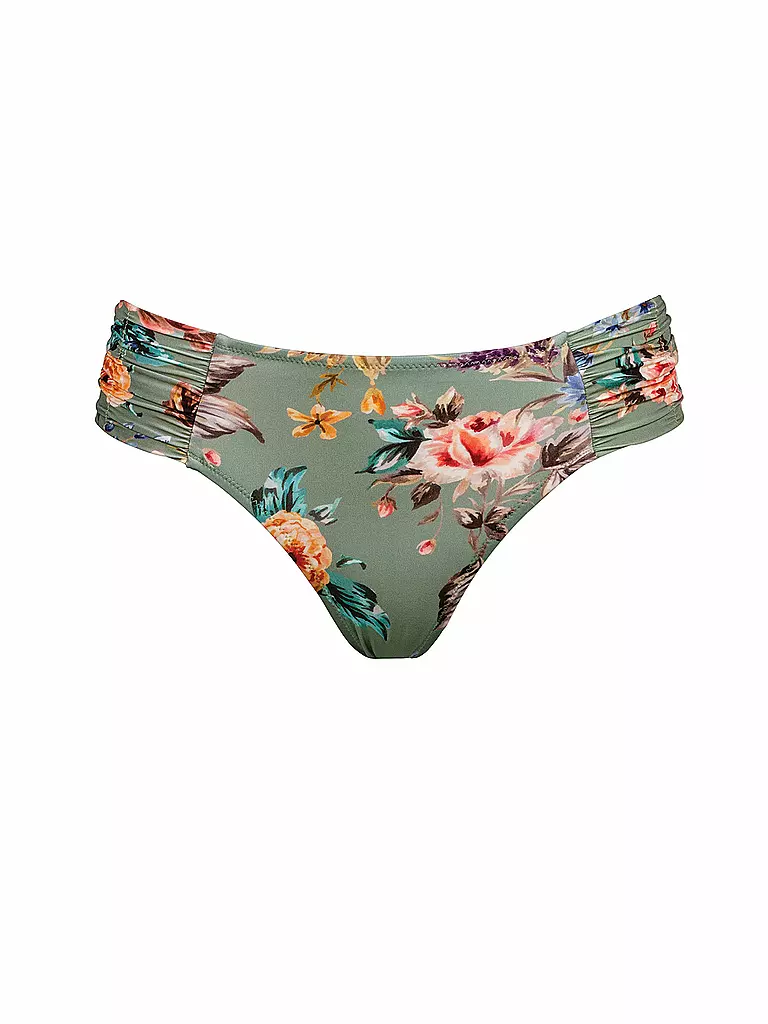 WATERCULT | Damen Bikinihose Boho Blossom Hipster | grün