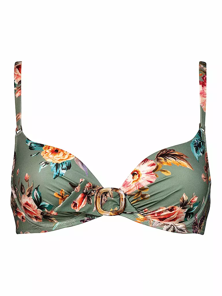 WATERCULT | Damen Bikinioberteil Boho Blossom | grün