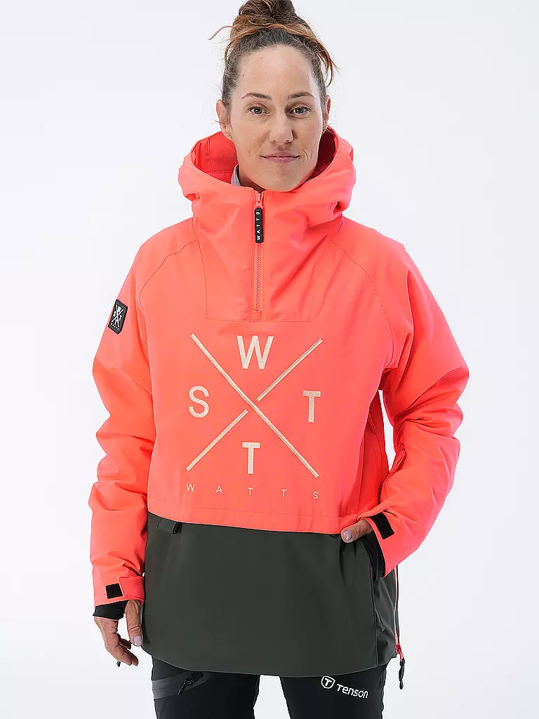 WATTS | Damen Ski Schlupfjacke Metodg | rot