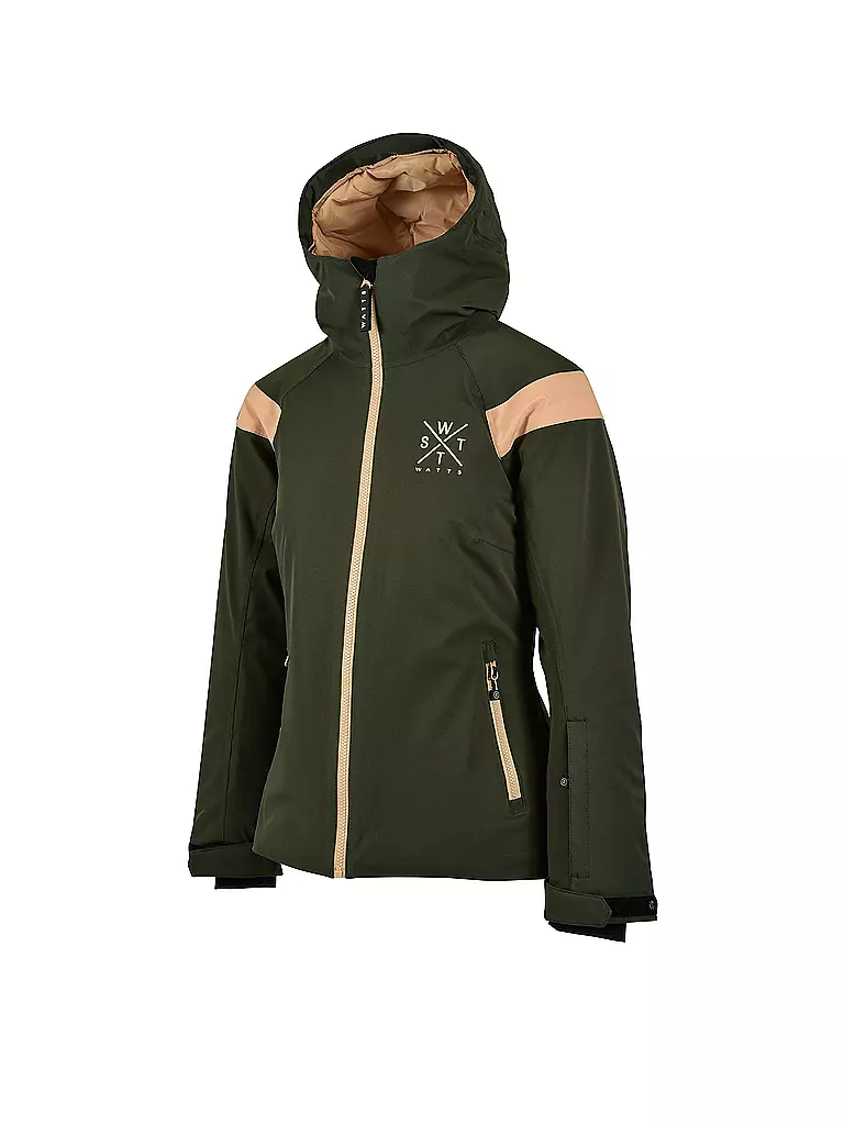 WATTS | Damen Skijacke Tech Jacket | dunkelgrün