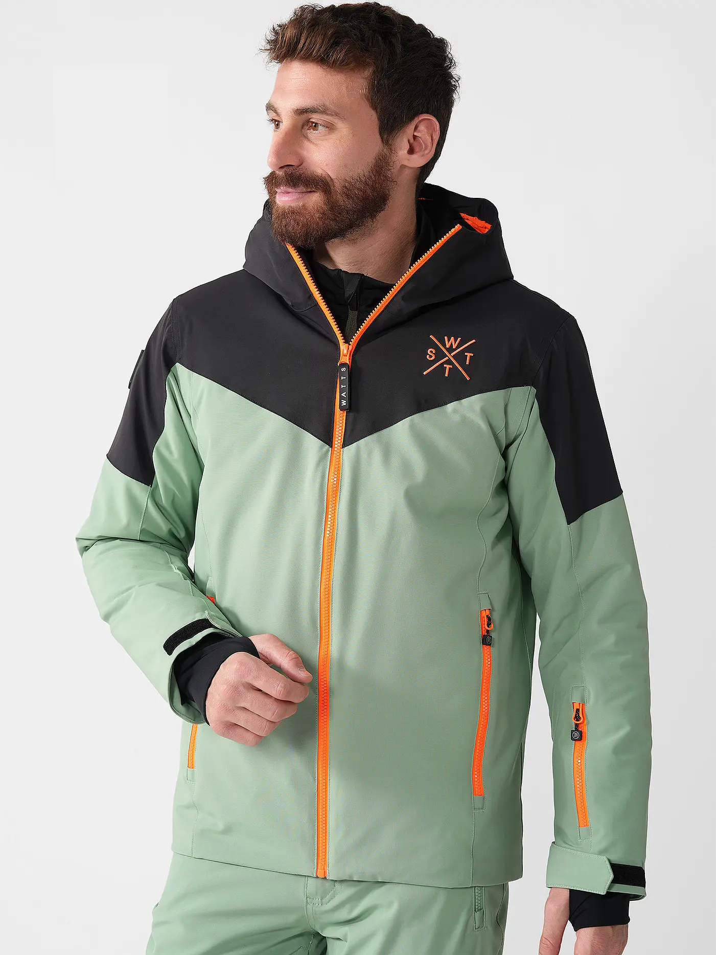 WATTS | Herren Skijacke Storm | hellgrün