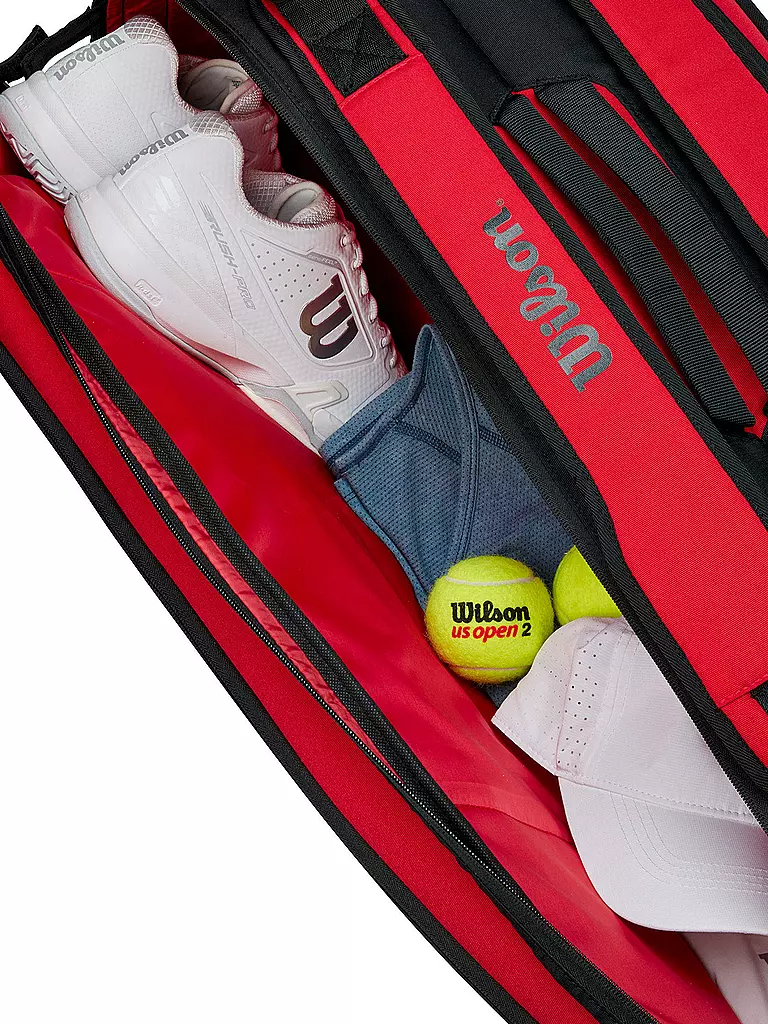 WILSON | Tennistasche Clash v2 Super Tour 9er Pack | rot