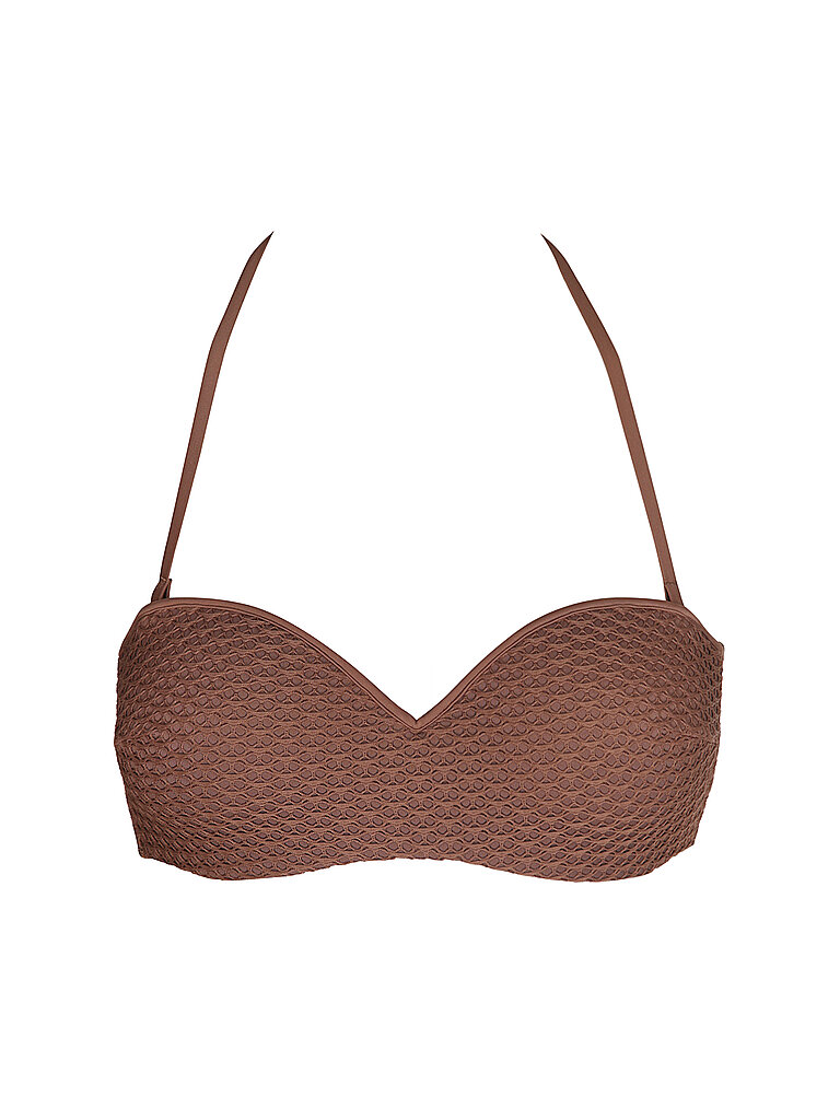 YSABEL MORA Bikinioberteil Bandeau 84% Polyamid/16% Elasthan Braun