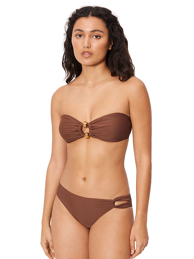 YSABEL MORA Bikinioberteil Bandeau 82% Polyamid/18% Elasthan Beige