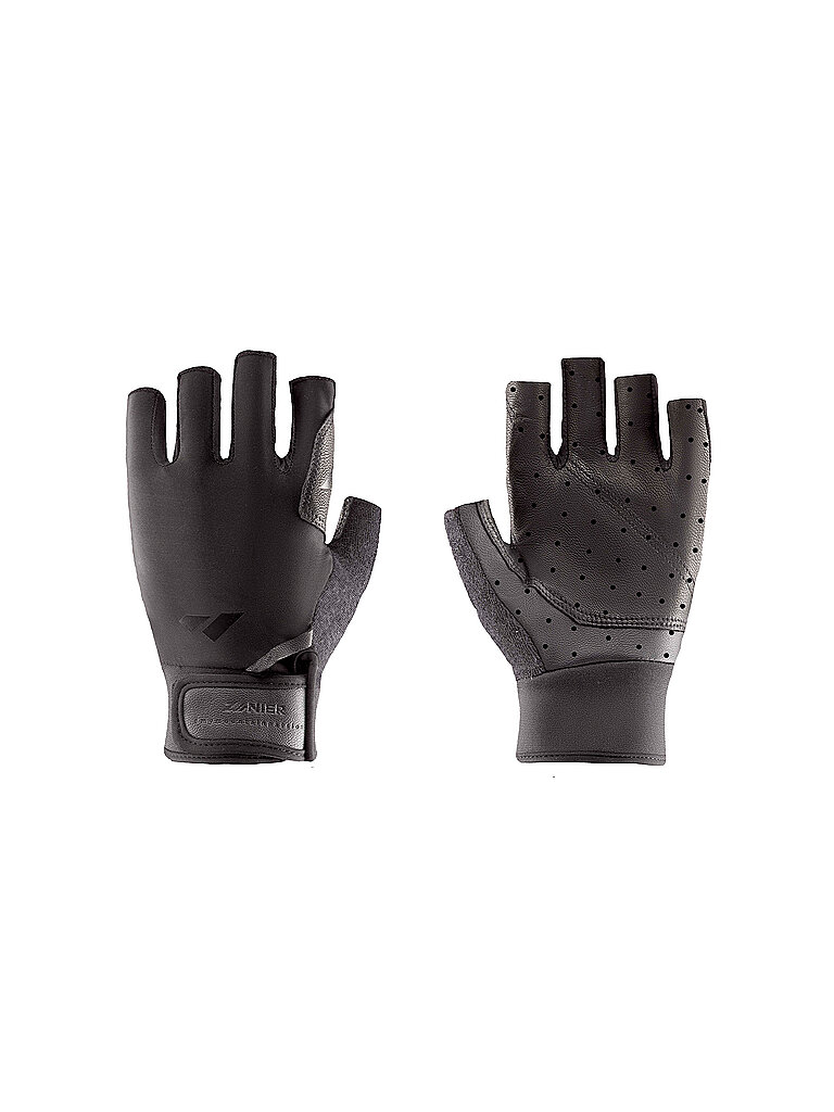 Zanier Kletterhandschuhe ¾ Schnitt Ziegenleder Schwarz