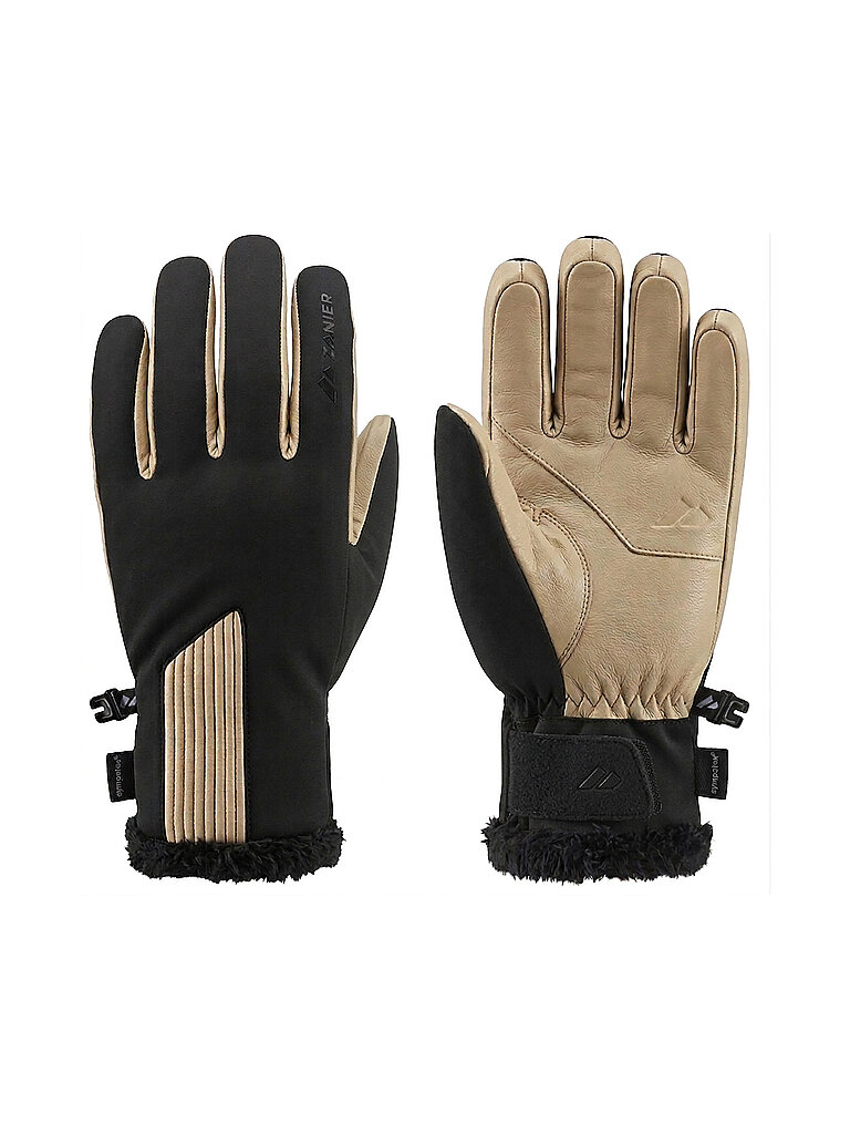 ZANIER Damen Skihandschuhe Lech STX camel | 6,5