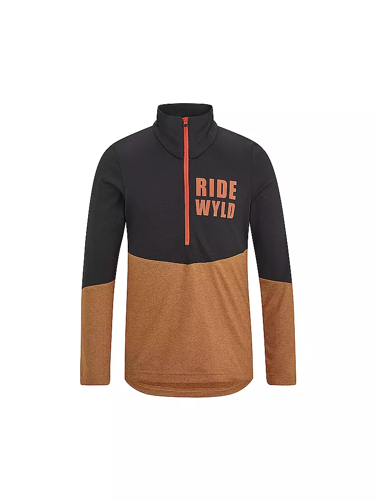 ZIENER | Kinder Unterzieh Zipshirt Jokka Jun | camel